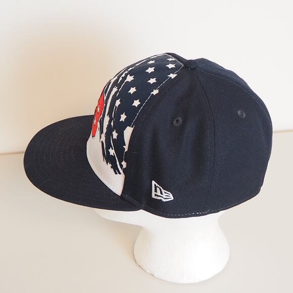 Buffalo Bisons New Era Red White Blue Patriotic Hat Fitted 7 1/8 Stars & Stripes - Picture 2 of 8